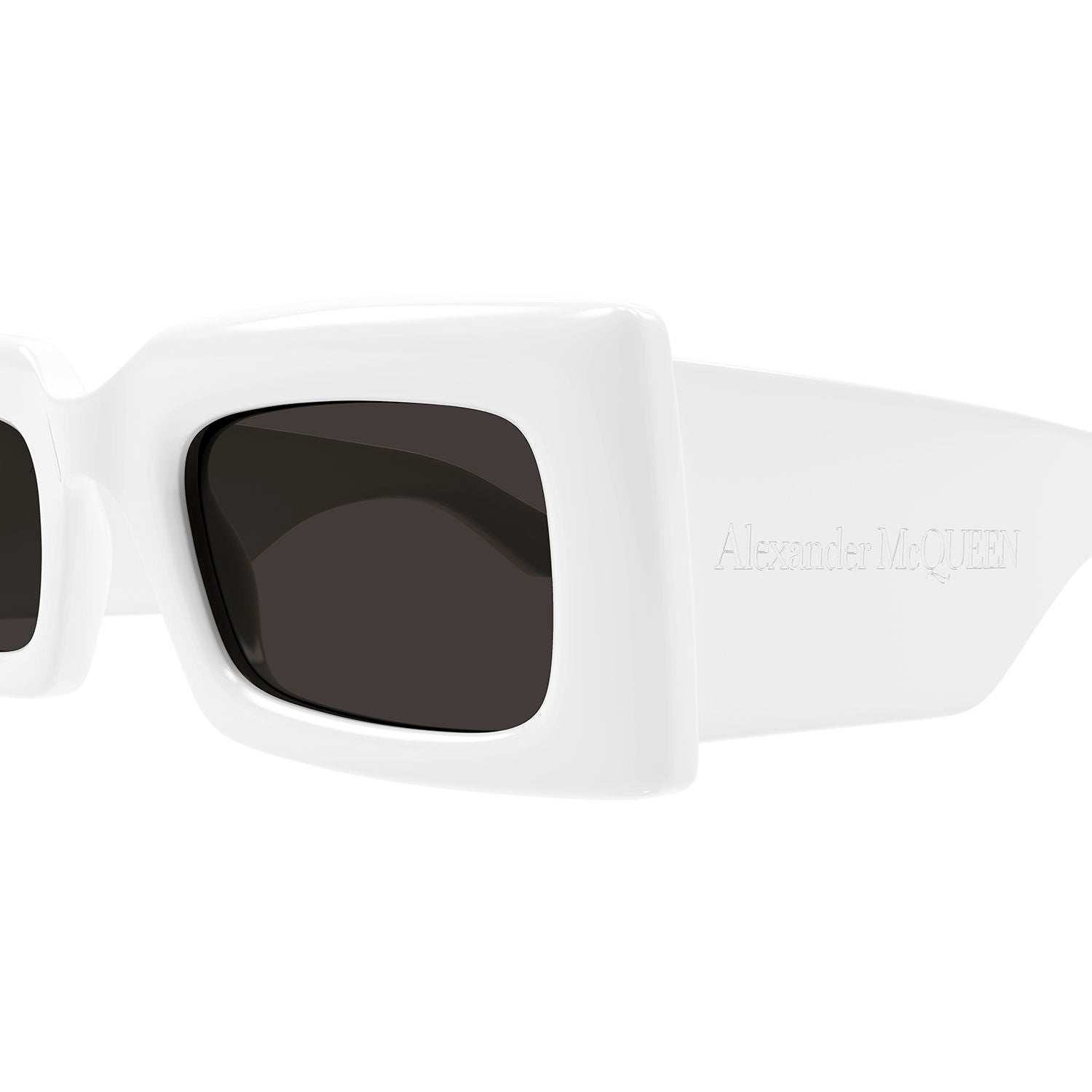 AM0433S White recycled acetate Sunglasses - Shiny White