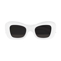 AM0434S White recycled acetate Sunglasses - Shiny Solid White