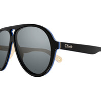 CH0211S Black recycled acetate Sunglasses - Shiny Black