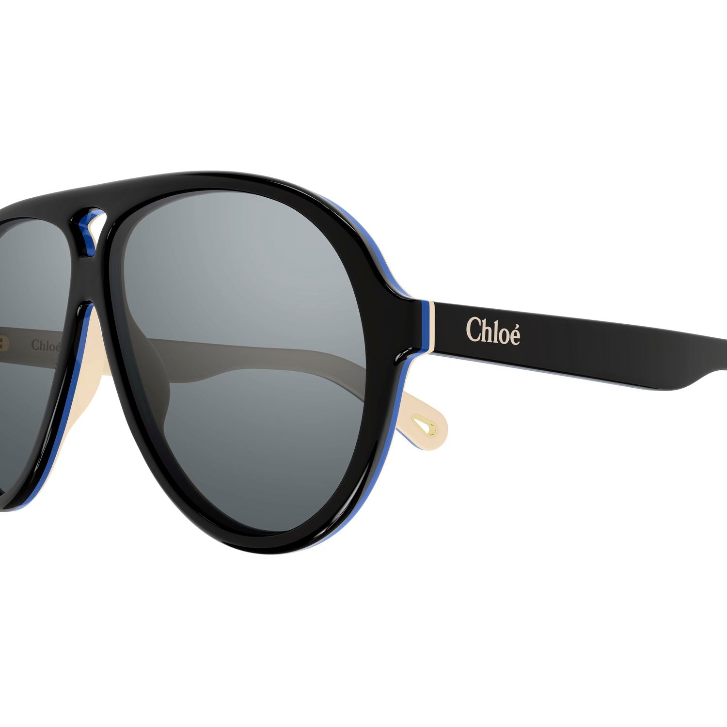 CH0211S Black recycled acetate Sunglasses - Shiny Black
