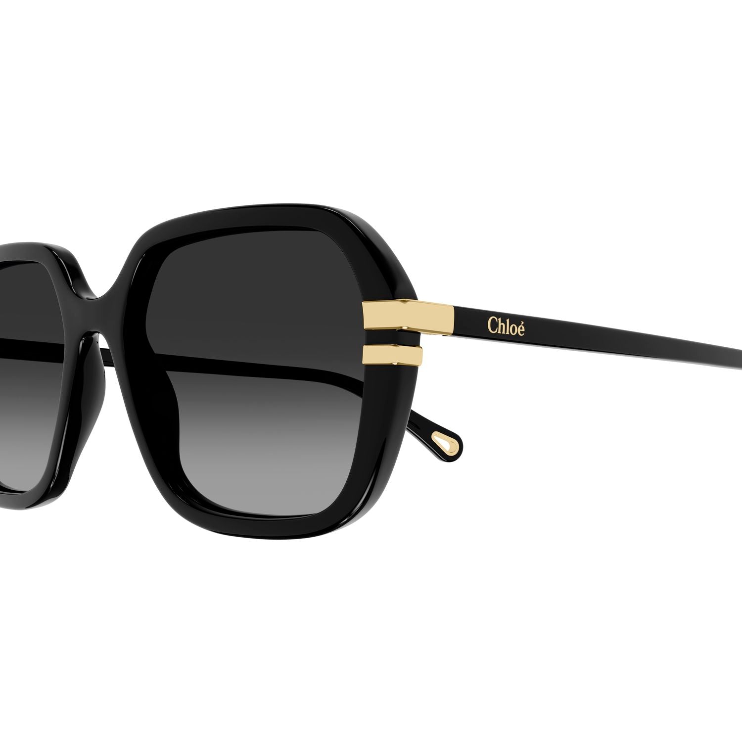CH0204S Black recycled acetate Sunglasses - Shiny Black