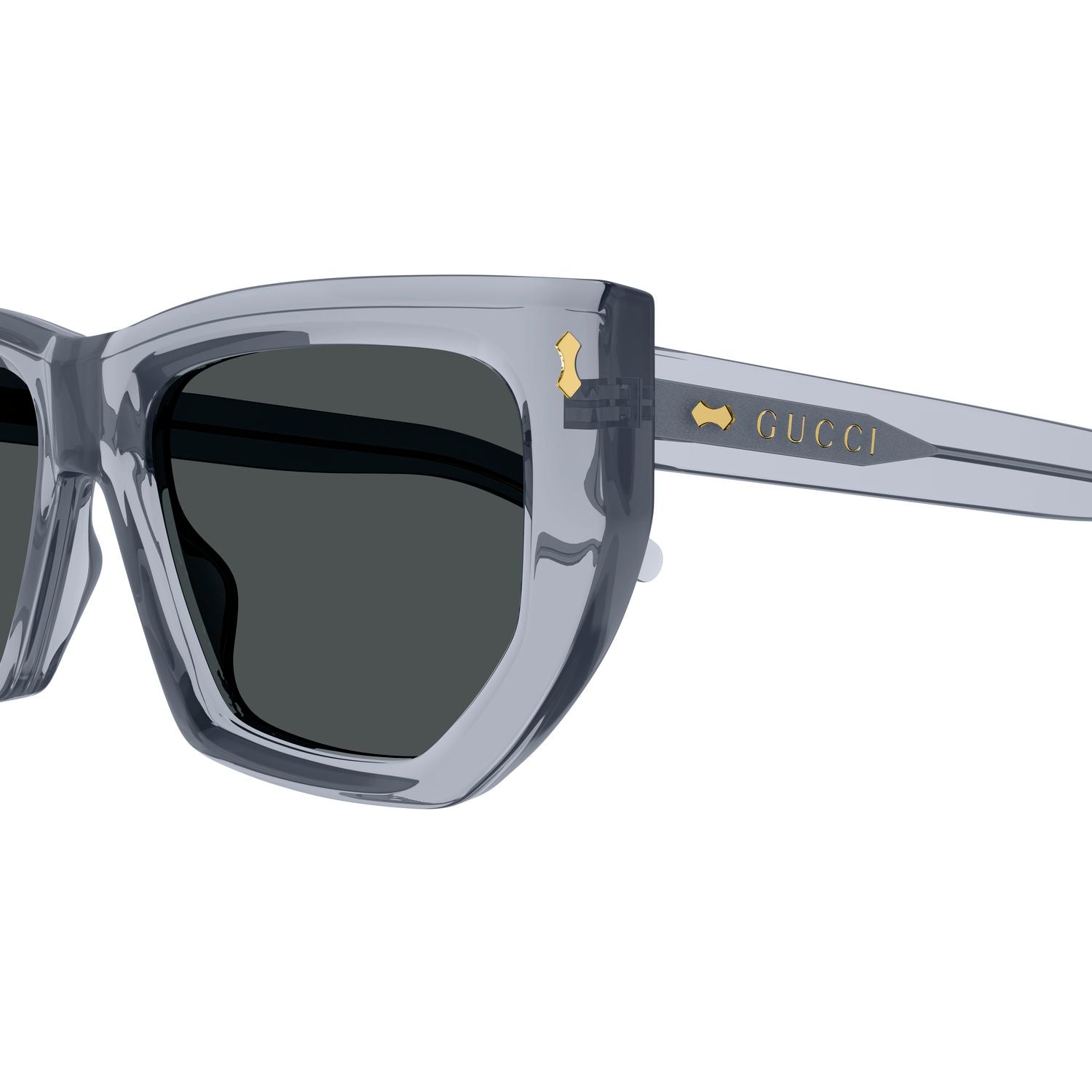 GG1520S Grey recycled acetate Sunglasses - Shiny Transparent Grey