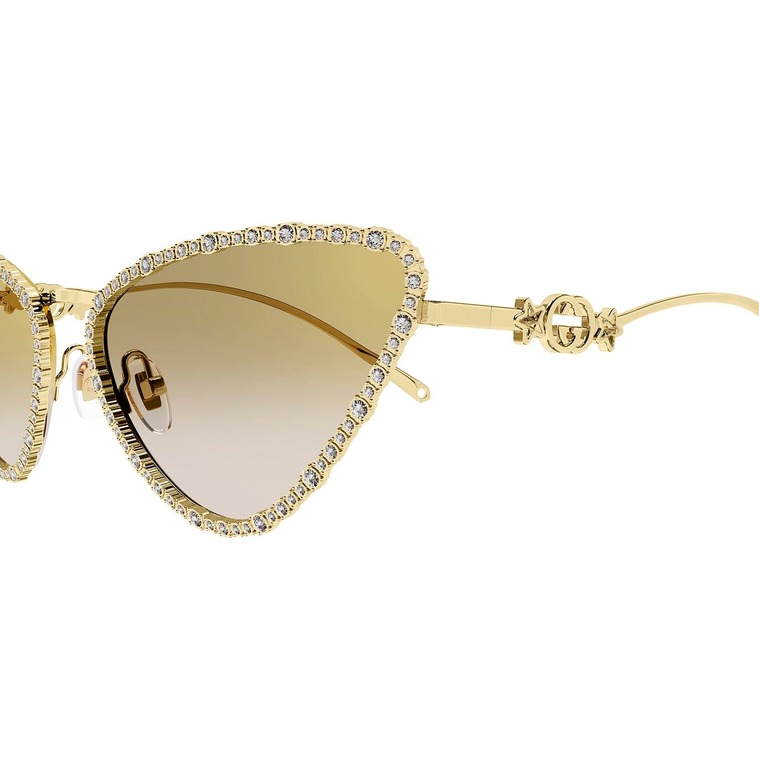 GG1569S Gold strass & metal Sunglasses - Shiny Endura Gold