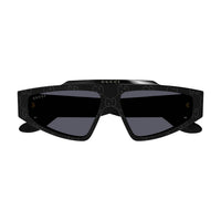 GG1591S Black Guccissima laser pattern recycled acetate Sunglasses - Shiny Black