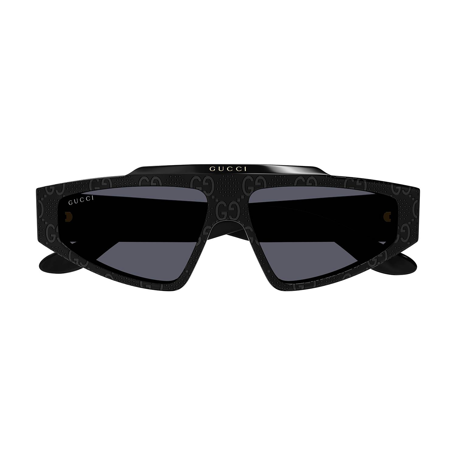 GG1591S Black Guccissima laser pattern recycled acetate Sunglasses - Shiny Black