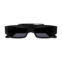 GG1592S Black Guccissima laser pattern recycled acetate Sunglasses - Shiny Black