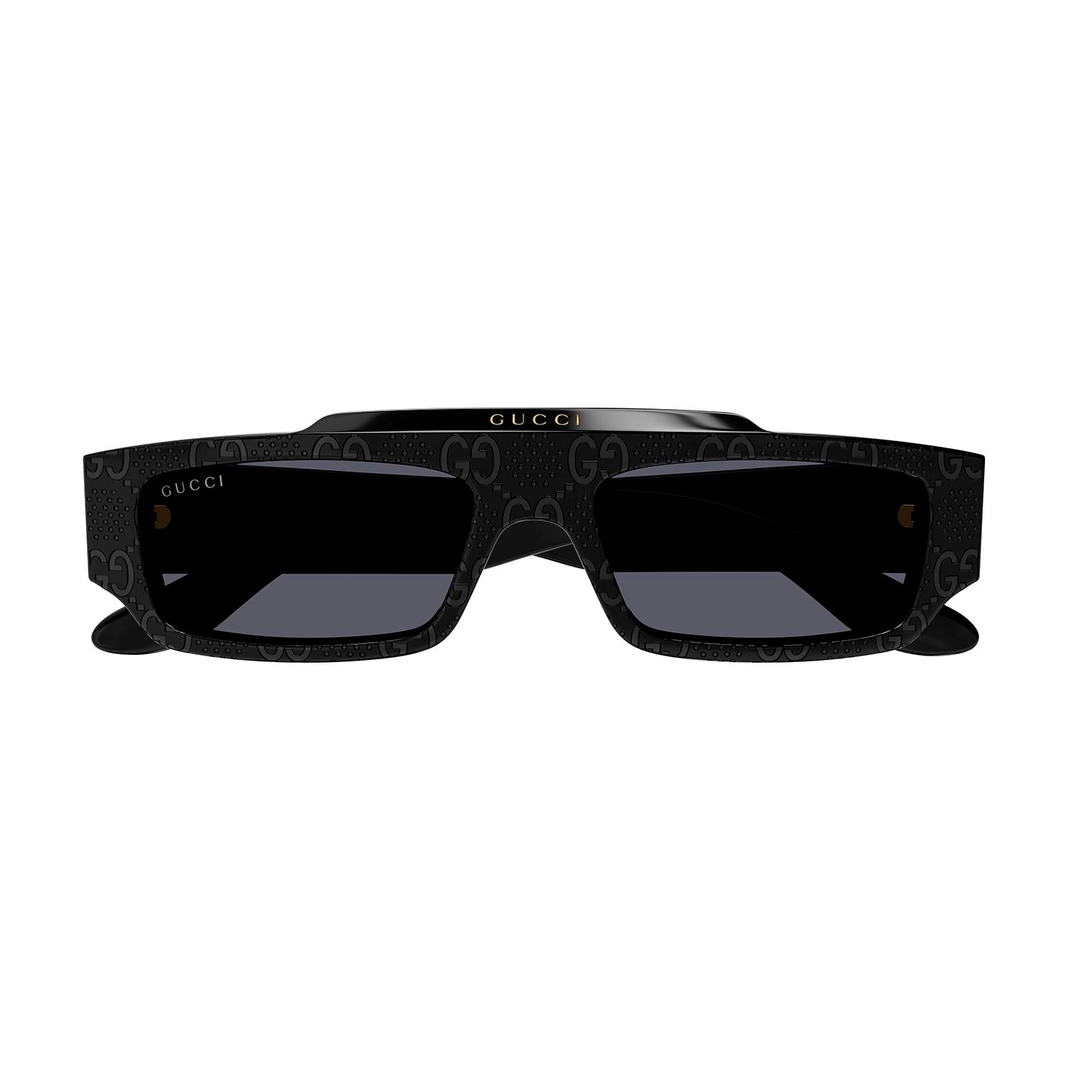 GG1592S Black Guccissima laser pattern recycled acetate Sunglasses - Shiny Black
