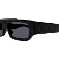 GG1592S Black Guccissima laser pattern recycled acetate Sunglasses - Shiny Black