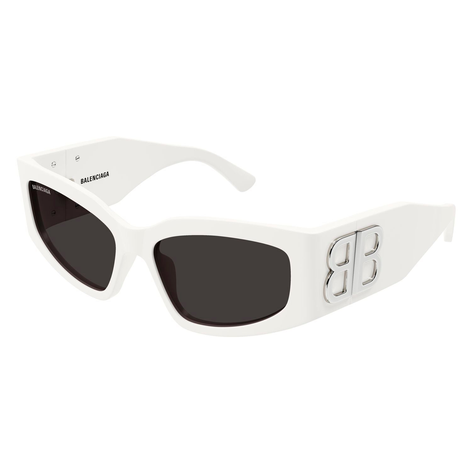 BB0321S White recycled acetate Sunglasses - Shiny White