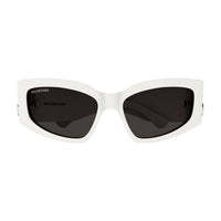 BB0321S White recycled acetate Sunglasses - Shiny White