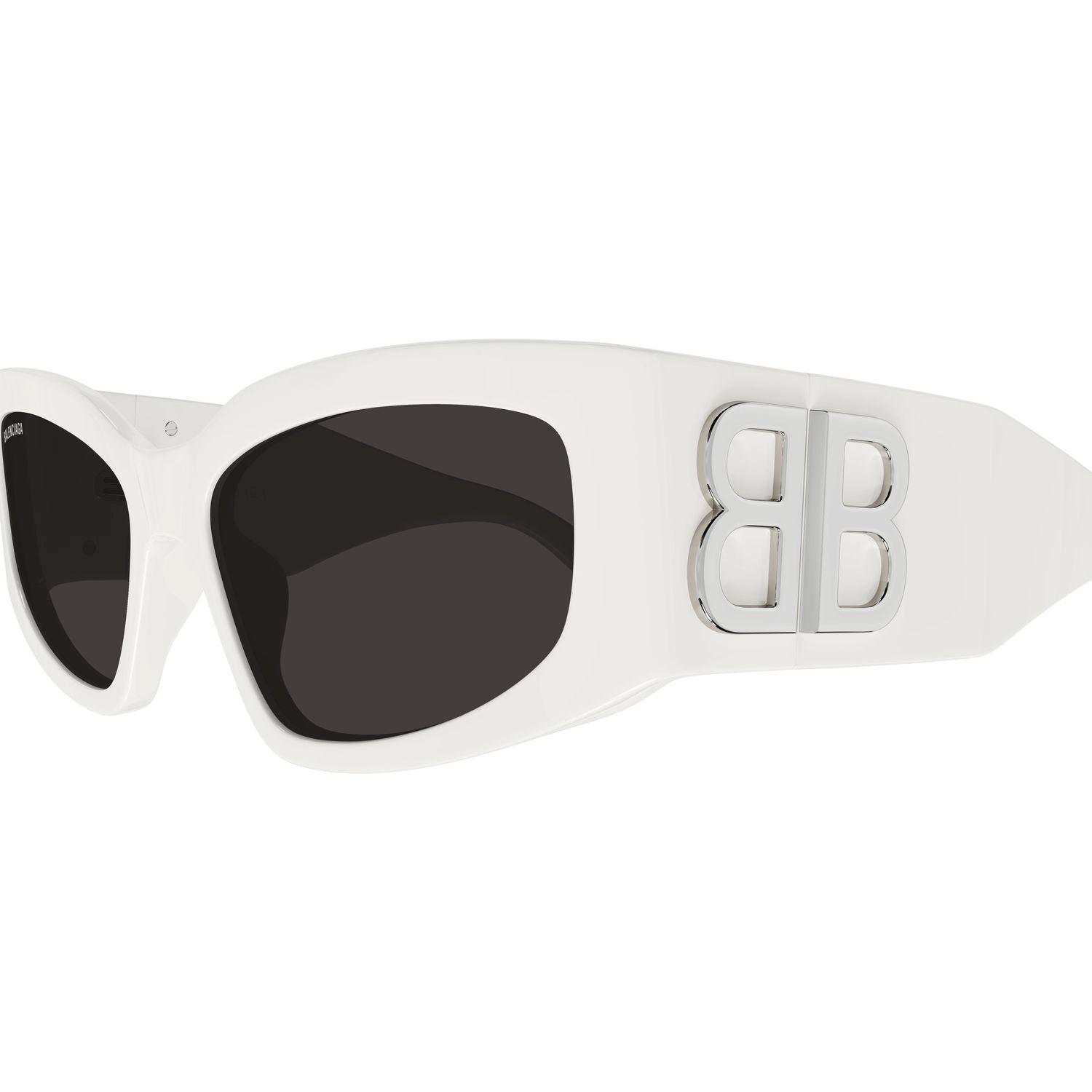 BB0321S White recycled acetate Sunglasses - Shiny White