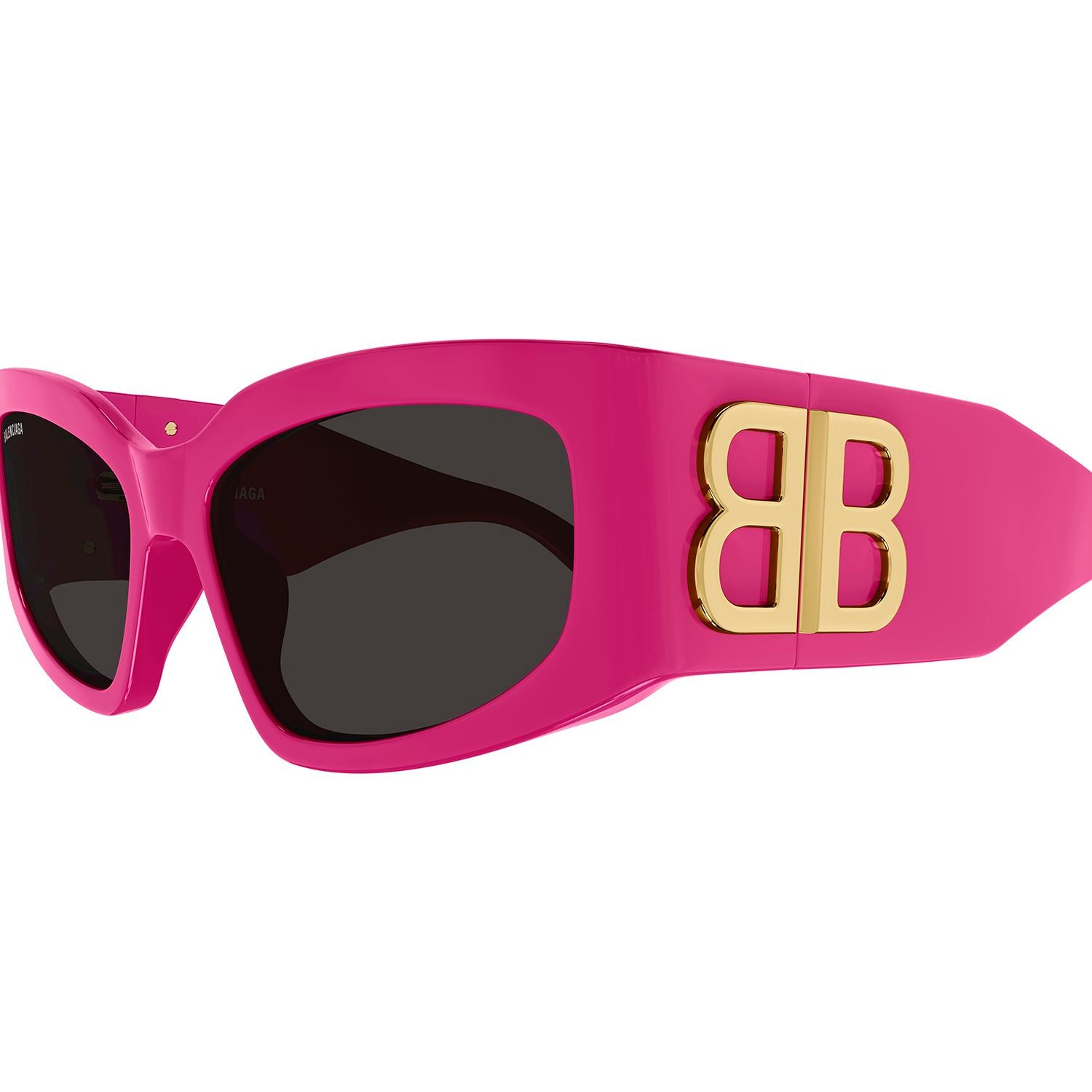 BB0321S Pink recycled acetate Sunglasses - Shiny Solid Bright Pink