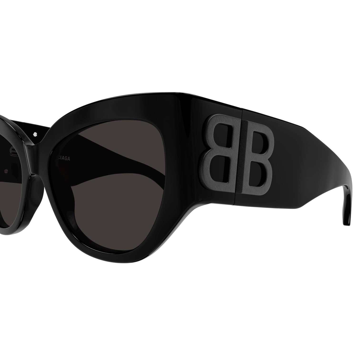 BB0322S Black recycled acetate Sunglasses - Shiny Black