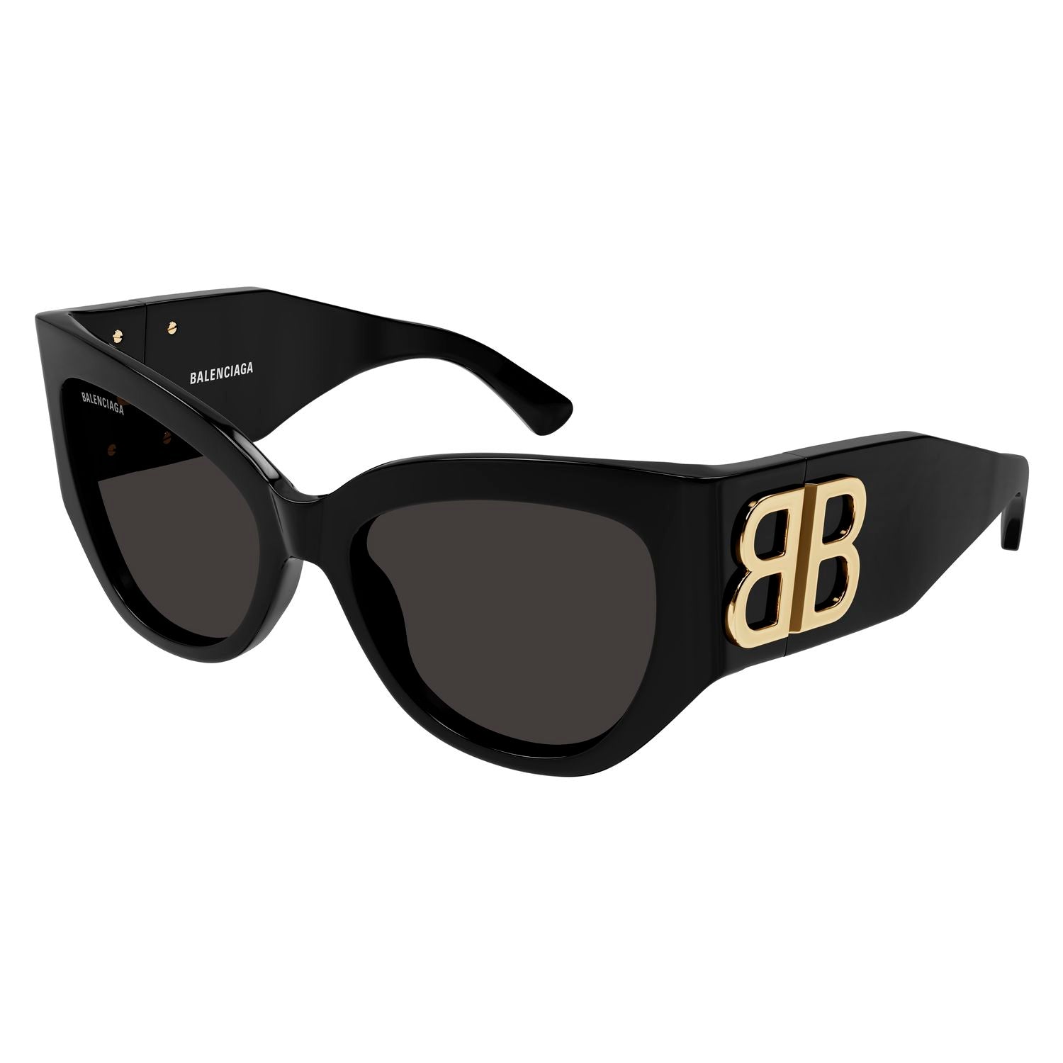 BB0322S Black recycled acetate Sunglasses - Shiny Black