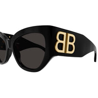 BB0322S Black recycled acetate Sunglasses - Shiny Black