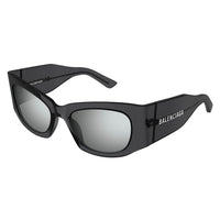 BB0327S Grey recycled acetate Sunglasses - Shiny Transparent Dark Grey