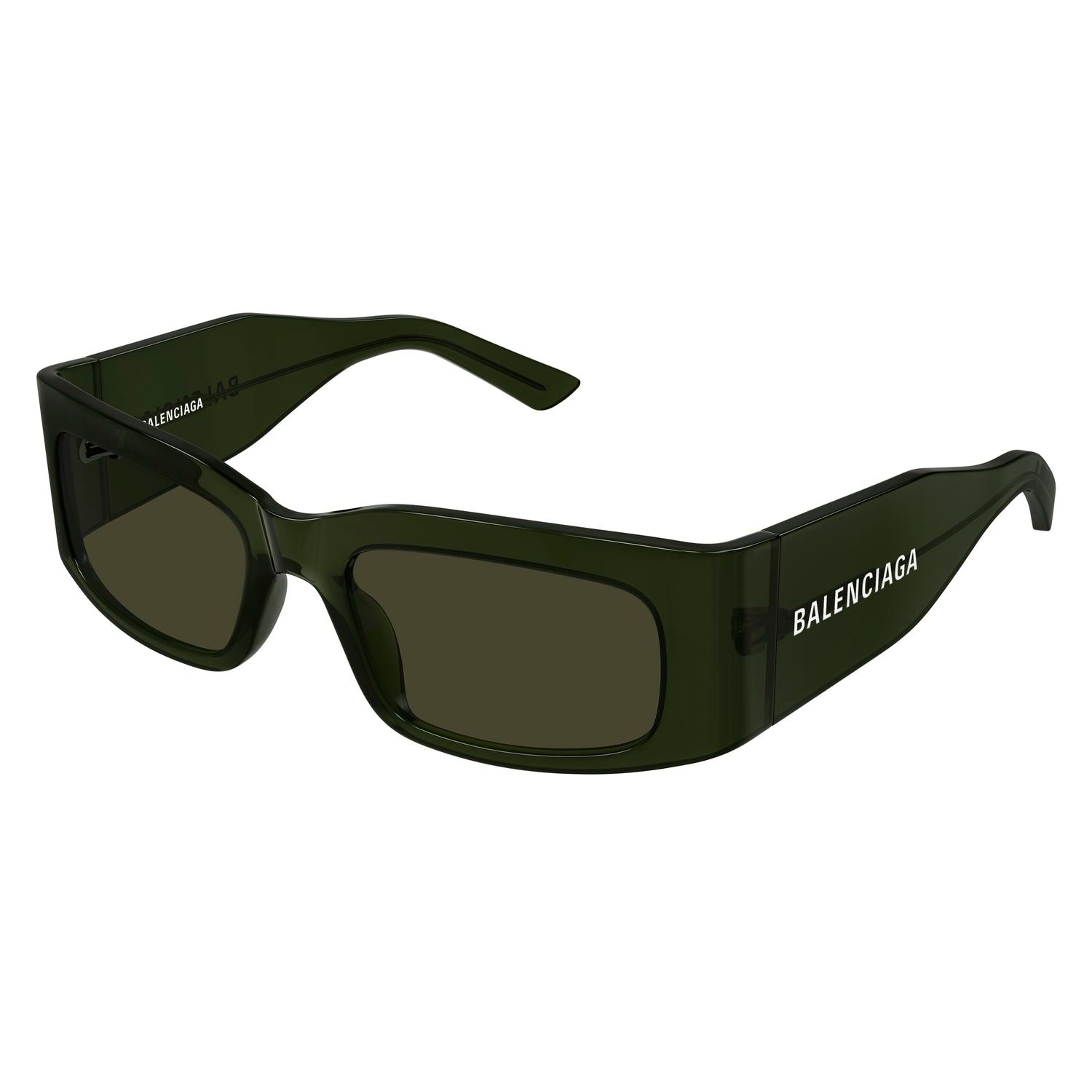 BB0328S Green recycled acetate Sunglasses - Shiny Transparent Green
