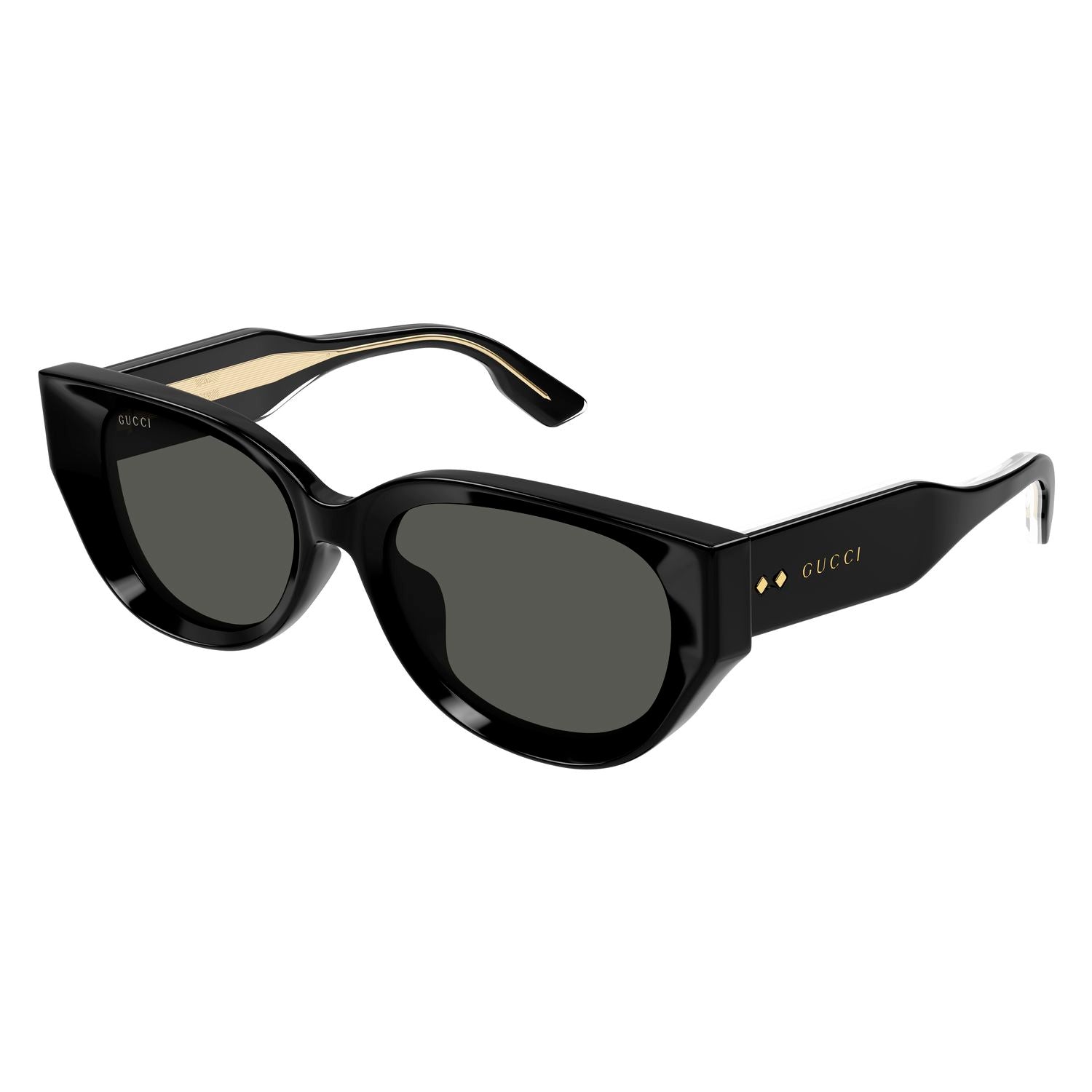 GG1532SA Black recycled acetate Sunglasses - Shiny Black