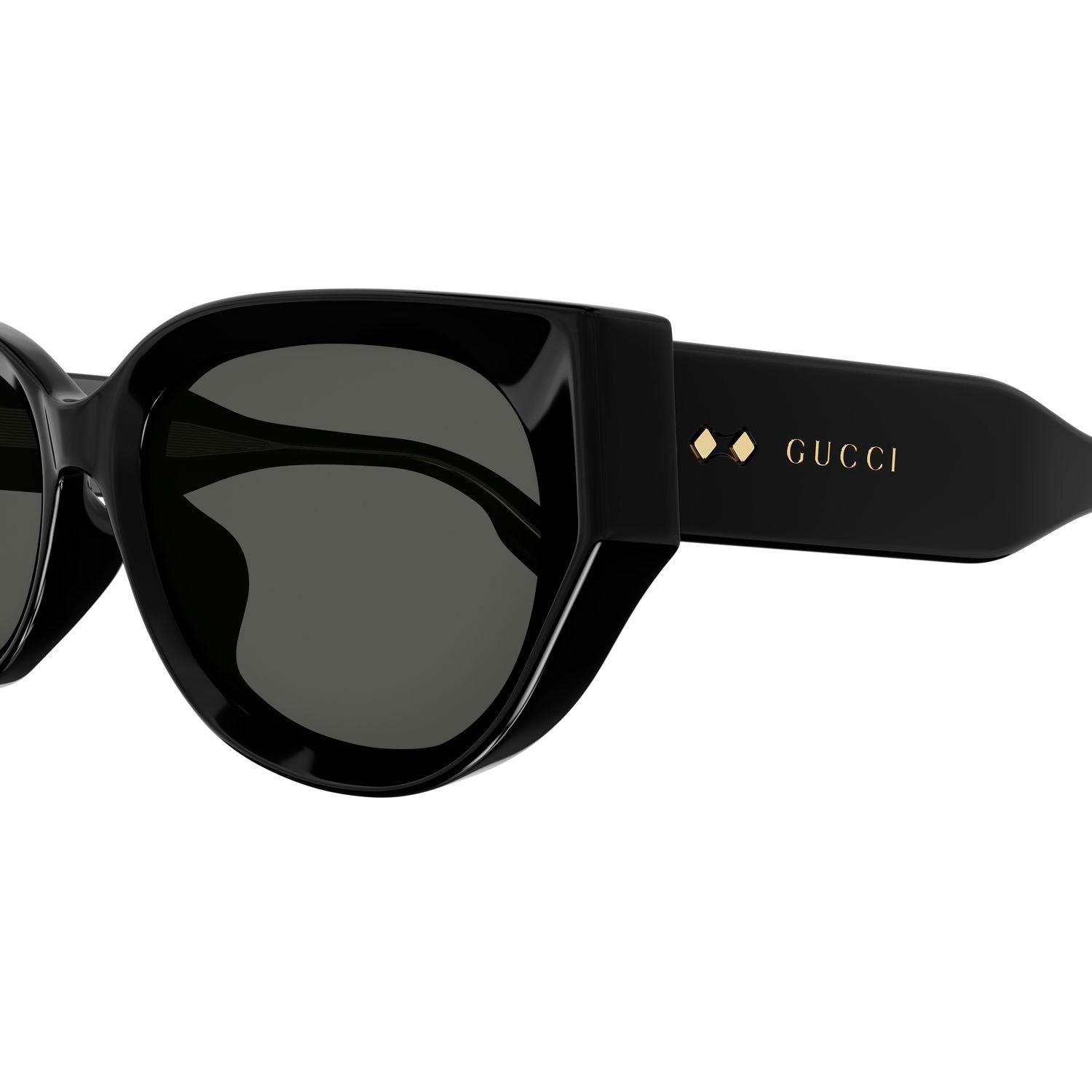 GG1532SA Black recycled acetate Sunglasses - Shiny Black