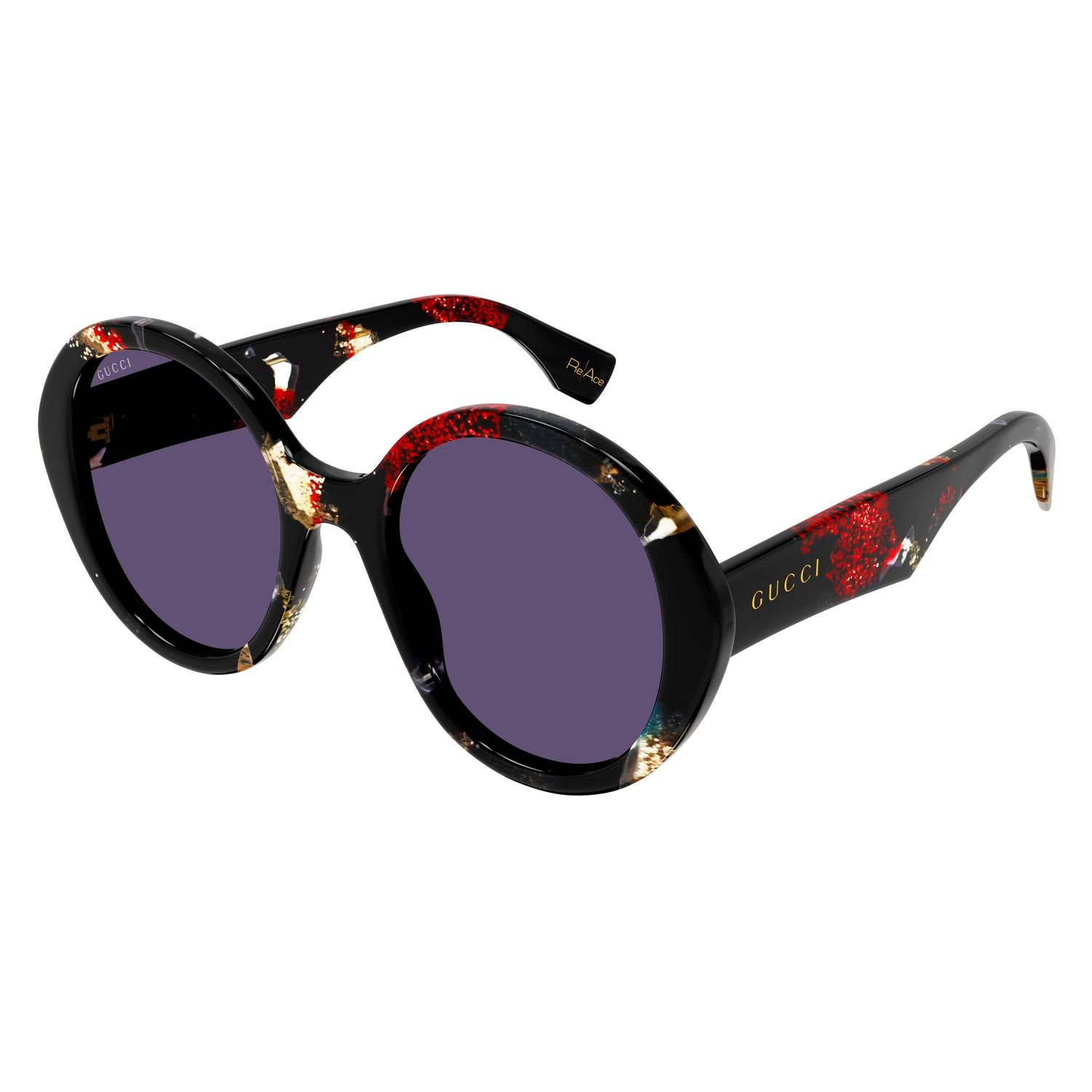 GG1628S Black recycled acetate Sunglasses - Shiny Black