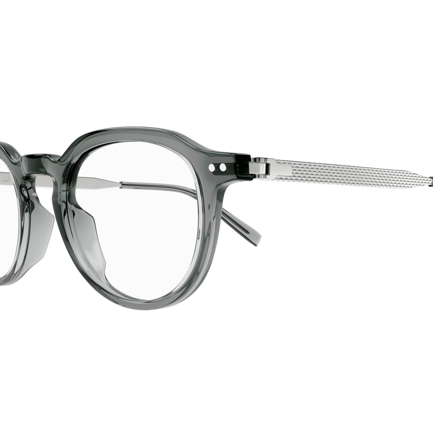 DU0091O Grey recycled acetate Optical Frames - Shiny Transparent Grey