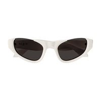 AA0076S White recycled acetate Sunglasses - Shiny White