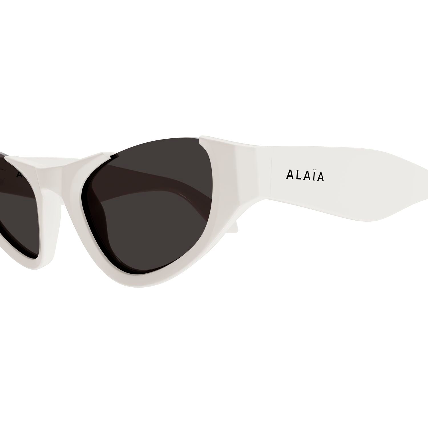 AA0076S White recycled acetate Sunglasses - Shiny White
