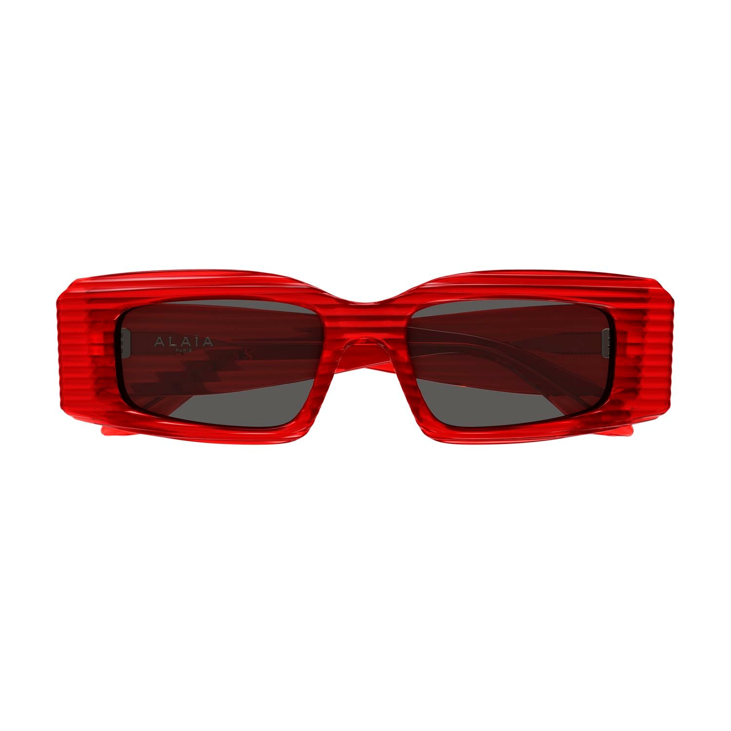 AA0078S Red recycled acetate Sunglasses - Shiny Transparent Red