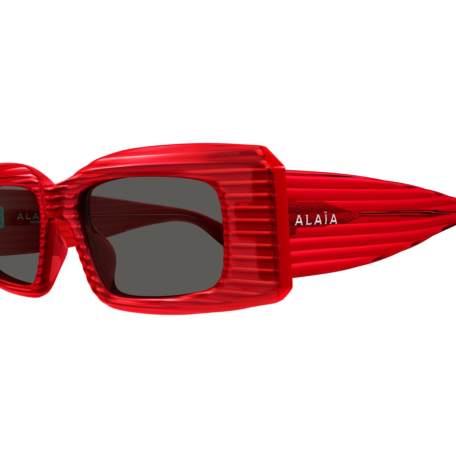 AA0078S Red recycled acetate Sunglasses - Shiny Transparent Red