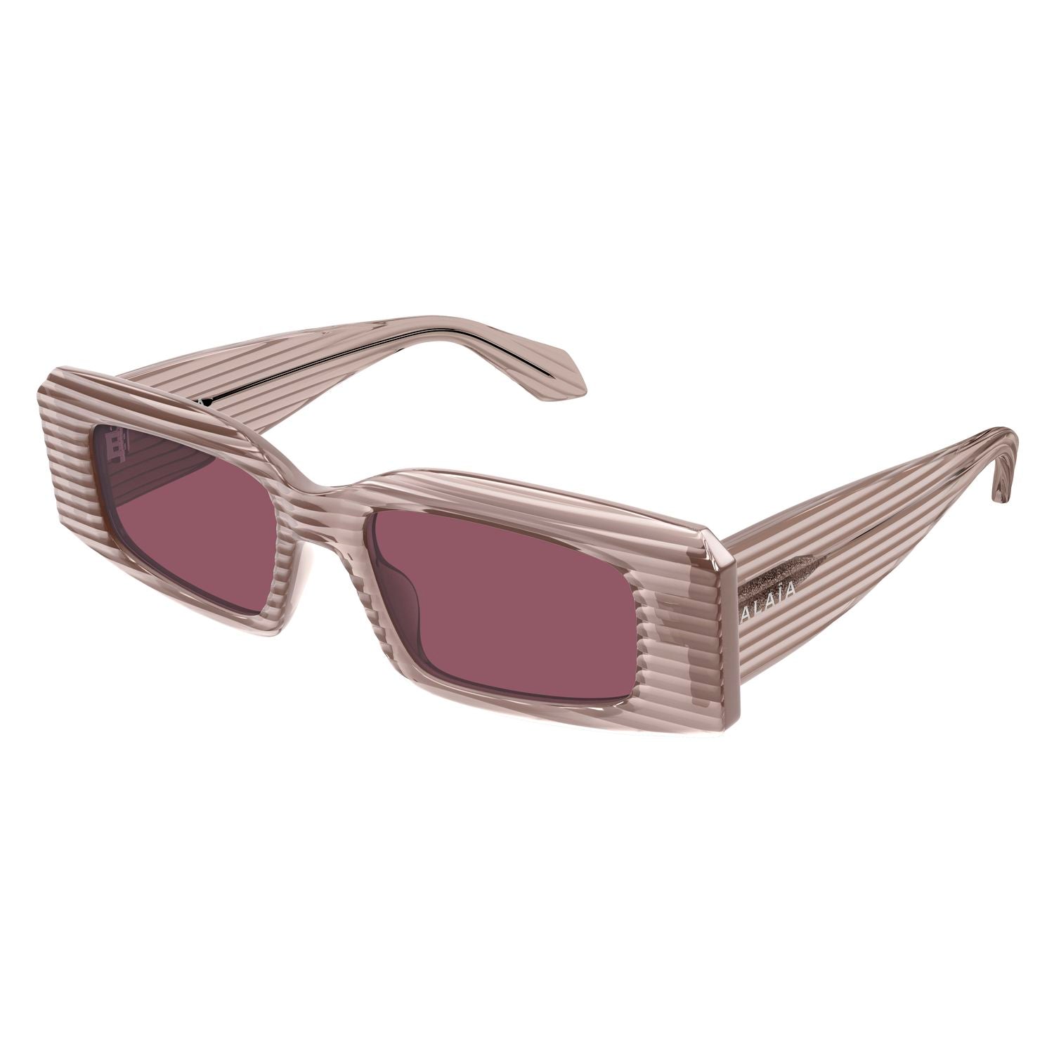 AA0078S Brown recycled acetate Sunglasses - Shiny Transparent Brown