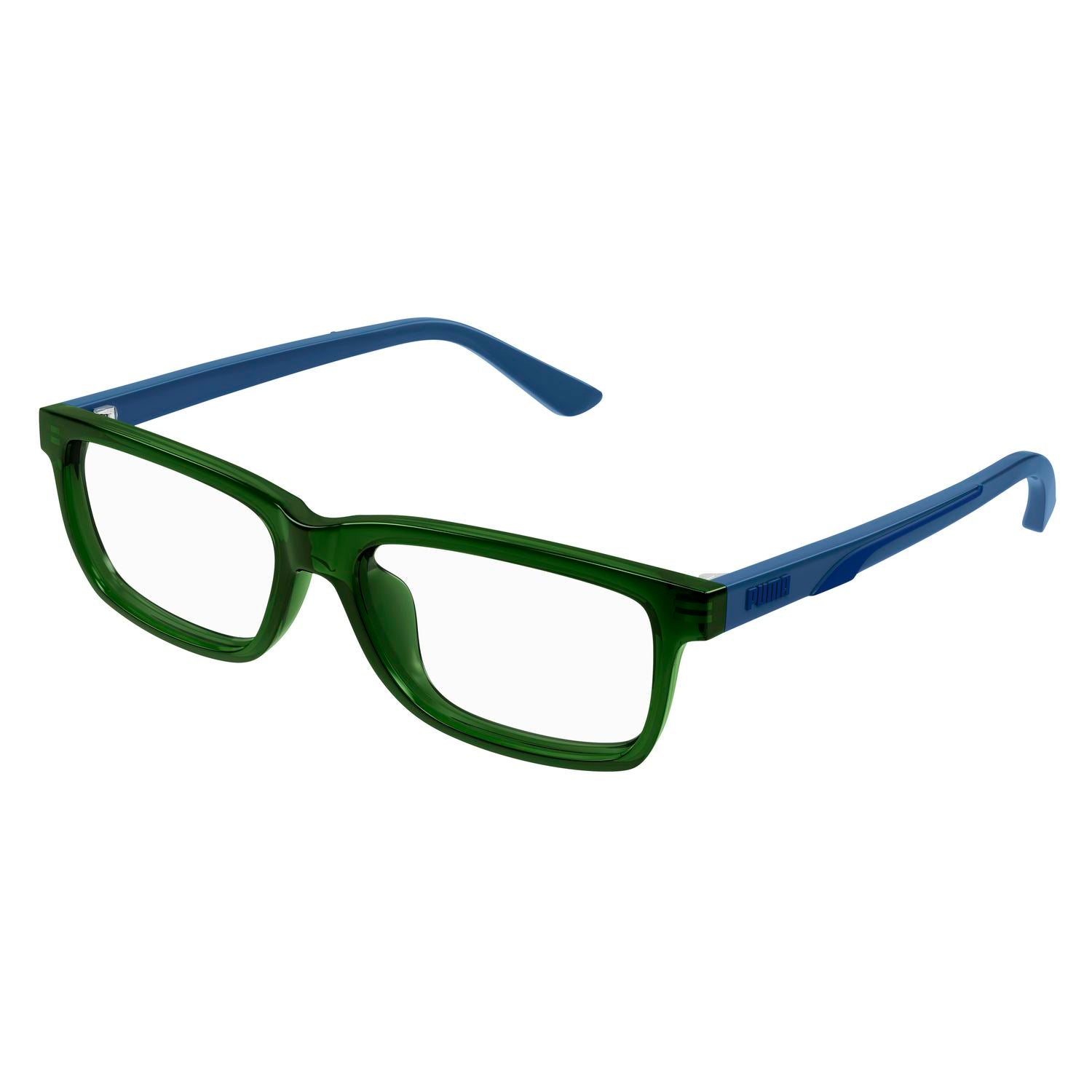 PJ0076O Green recycled acetate Optical Frames - Shiny Transparent Green