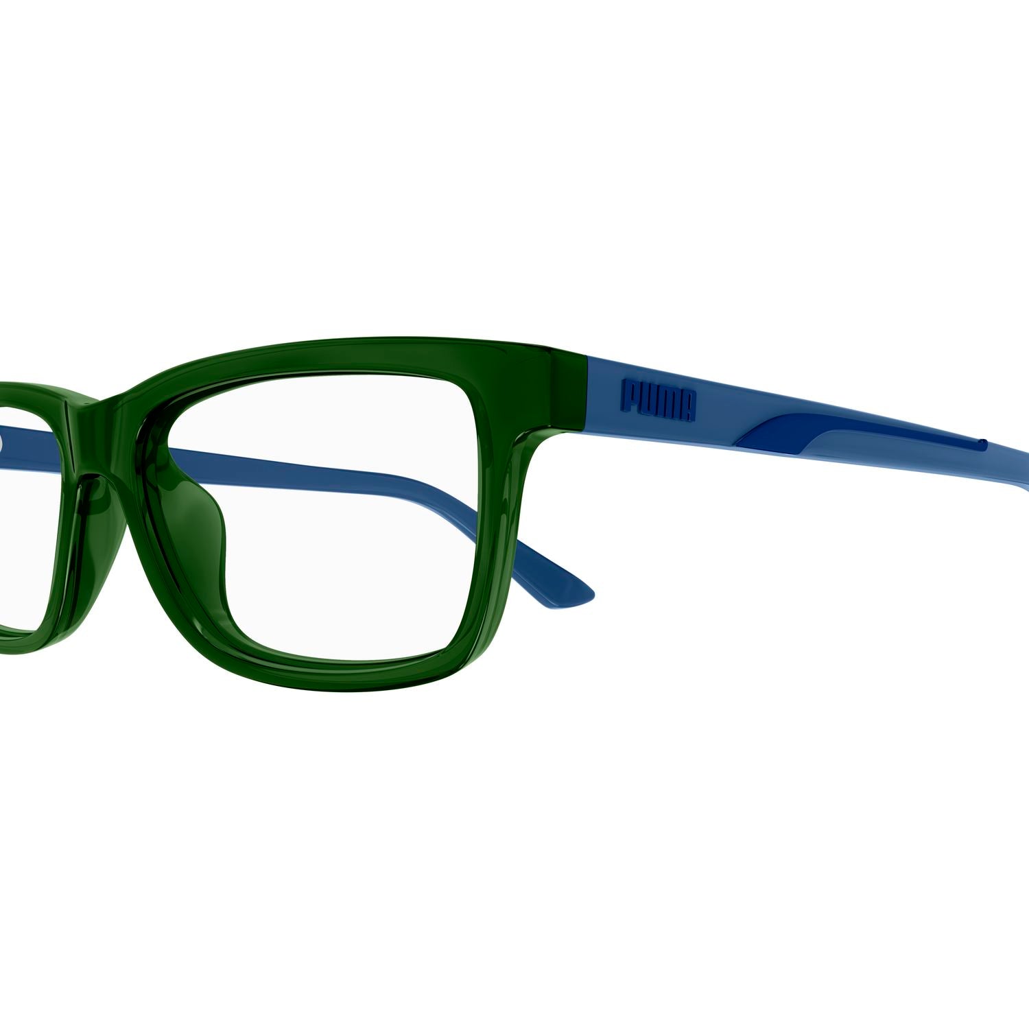 PJ0076O Green recycled acetate Optical Frames - Shiny Transparent Green