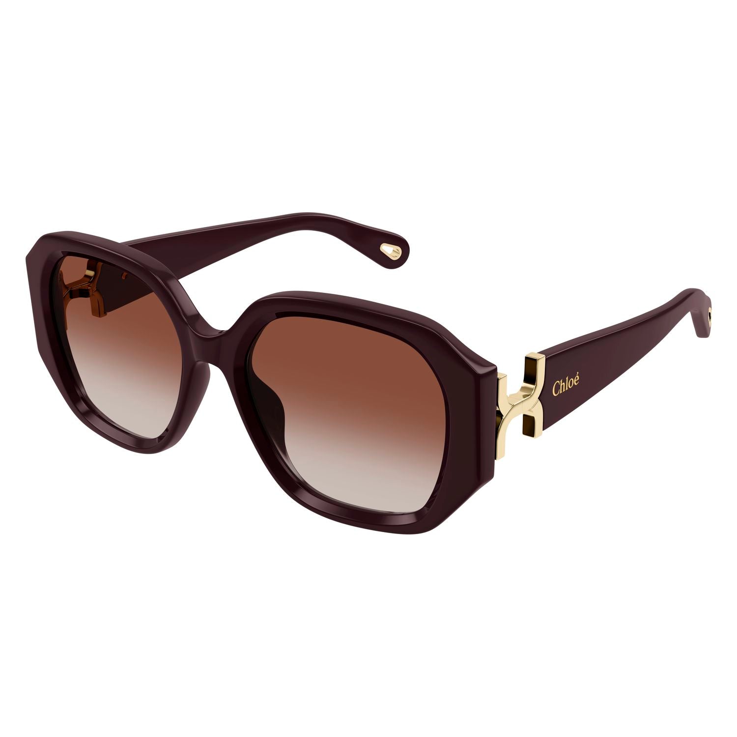 CH0236S Burgundy recycled acetate Sunglasses - Shiny Burgundy