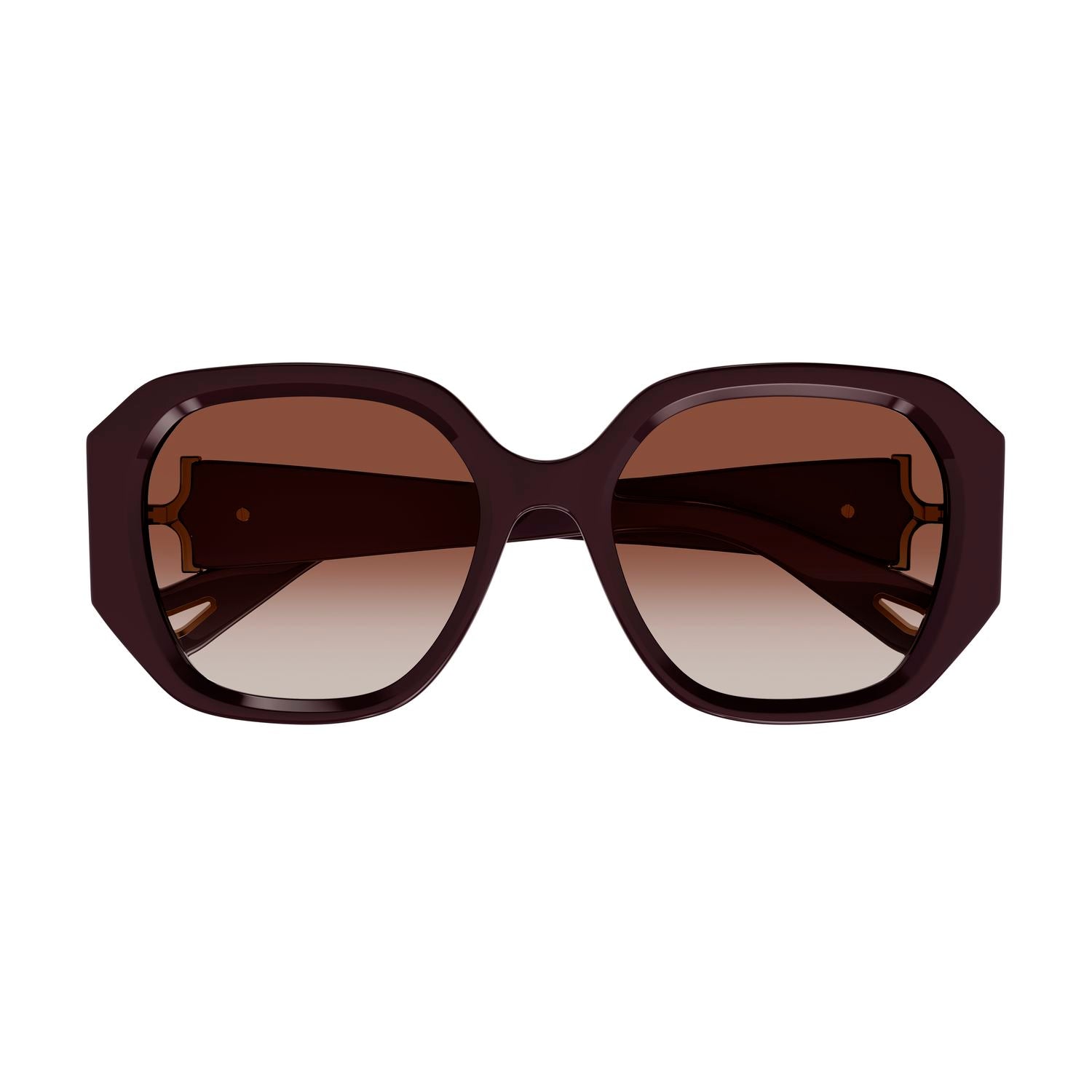CH0236S Burgundy recycled acetate Sunglasses - Shiny Burgundy