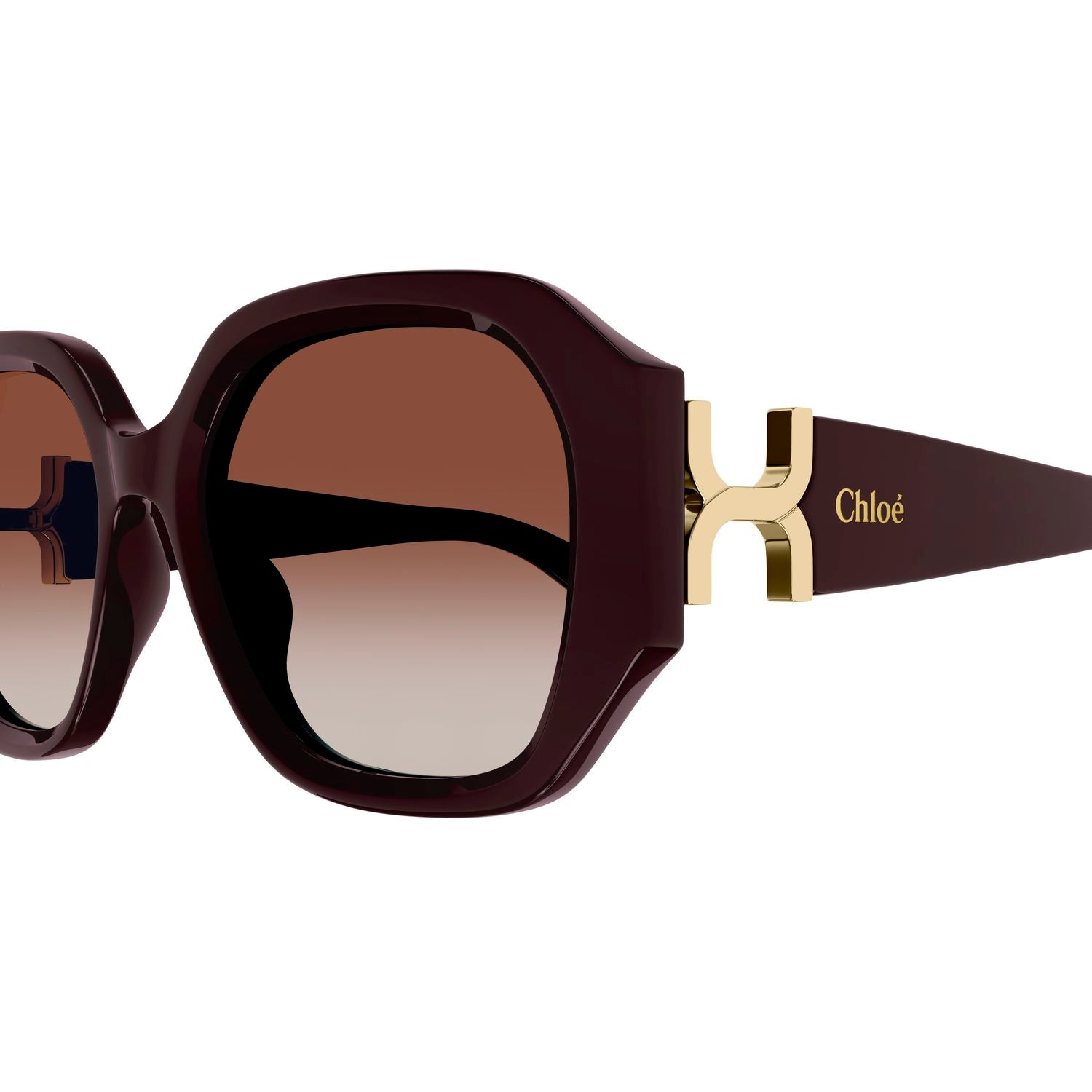 CH0236S Burgundy recycled acetate Sunglasses - Shiny Burgundy