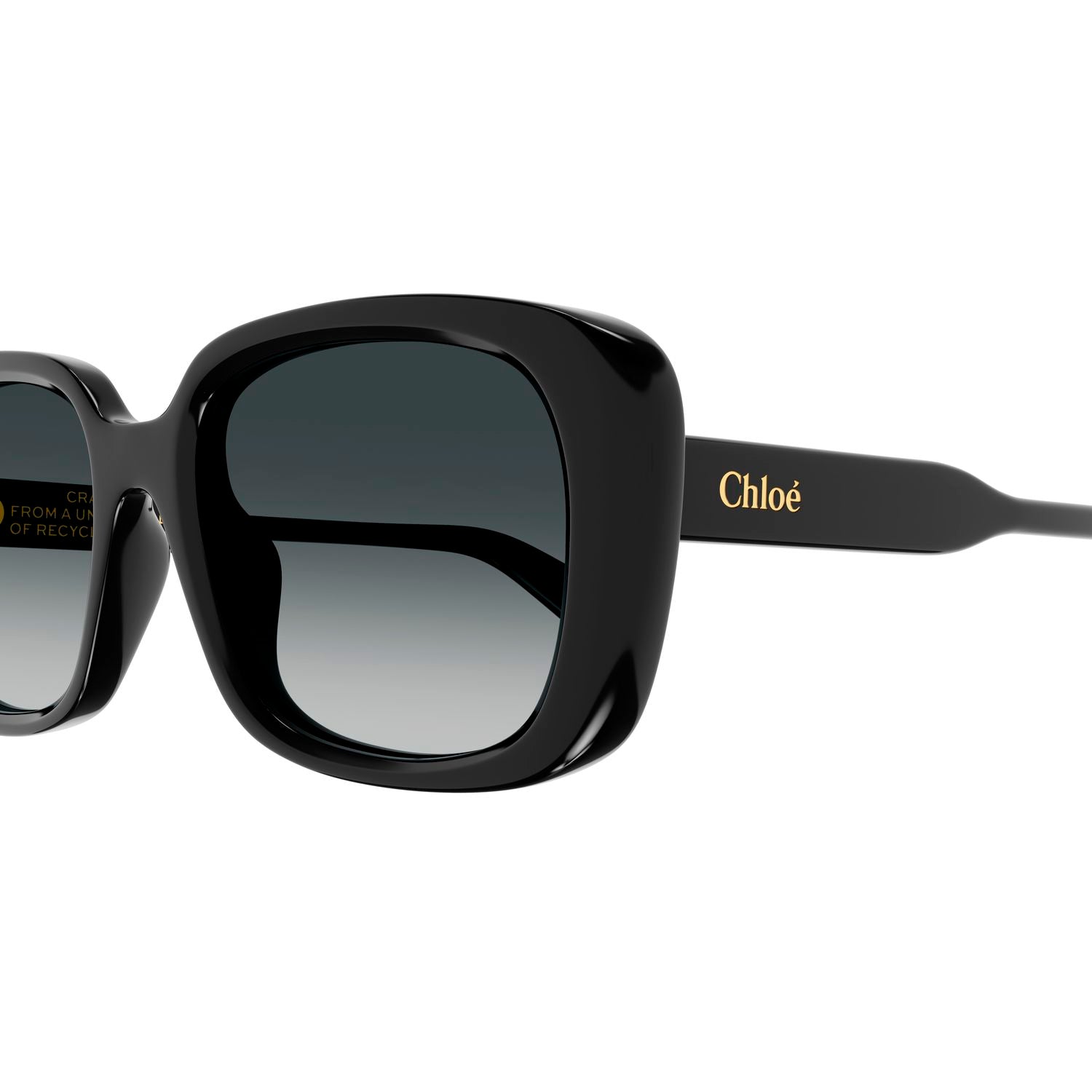 CH0225SK Black recycled acetate Sunglasses - Shiny Black