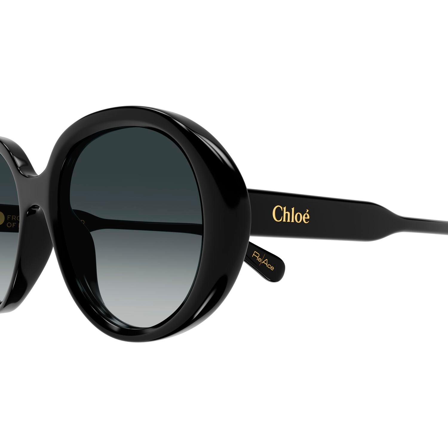 CH0221S Black recycled acetate Sunglasses - Shiny Black