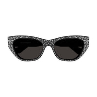 AM0465S Black swarovsky cristals & recycled acetate Sunglasses - Shiny Black