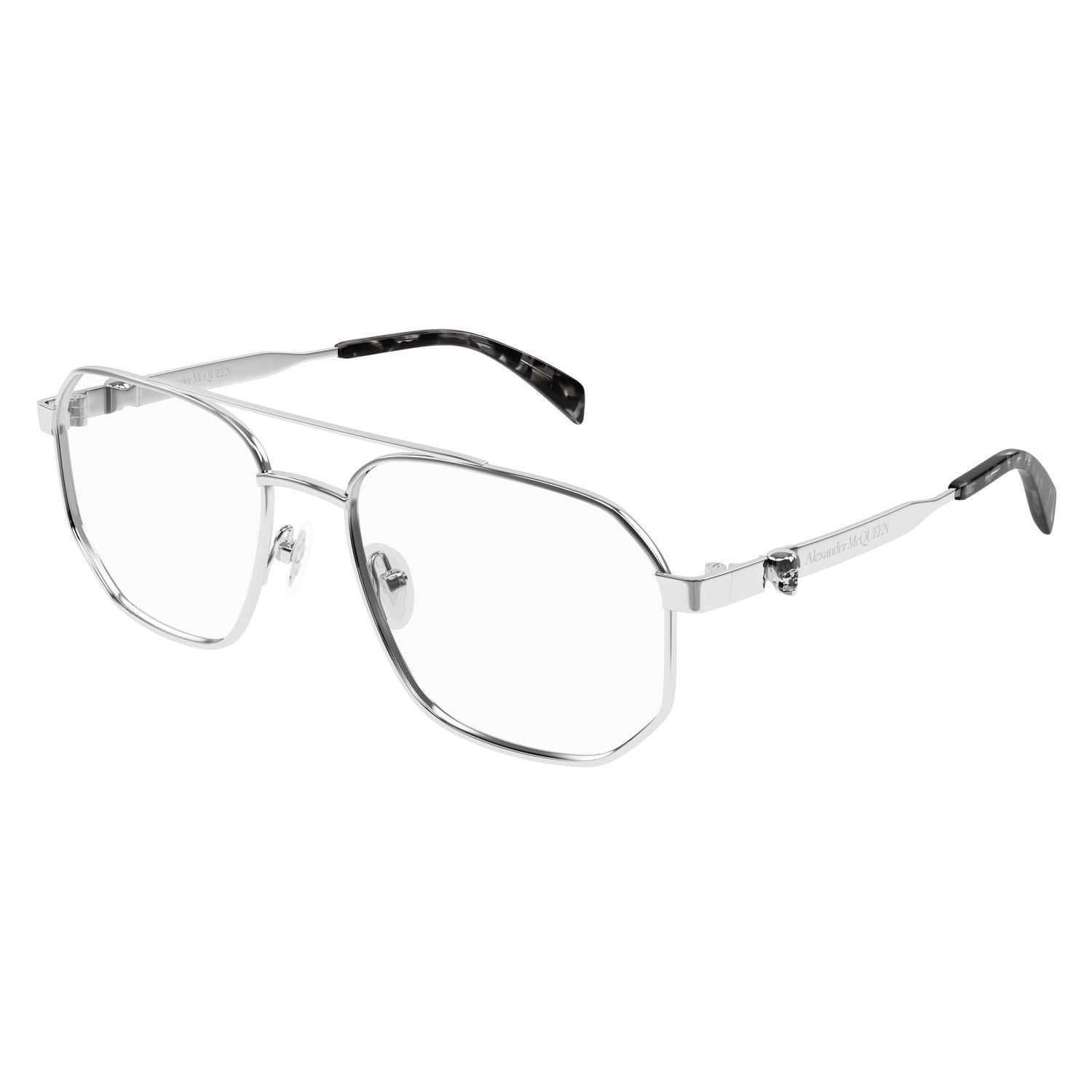 AM0459O Silver metal Optical Frames - Shiny Silver