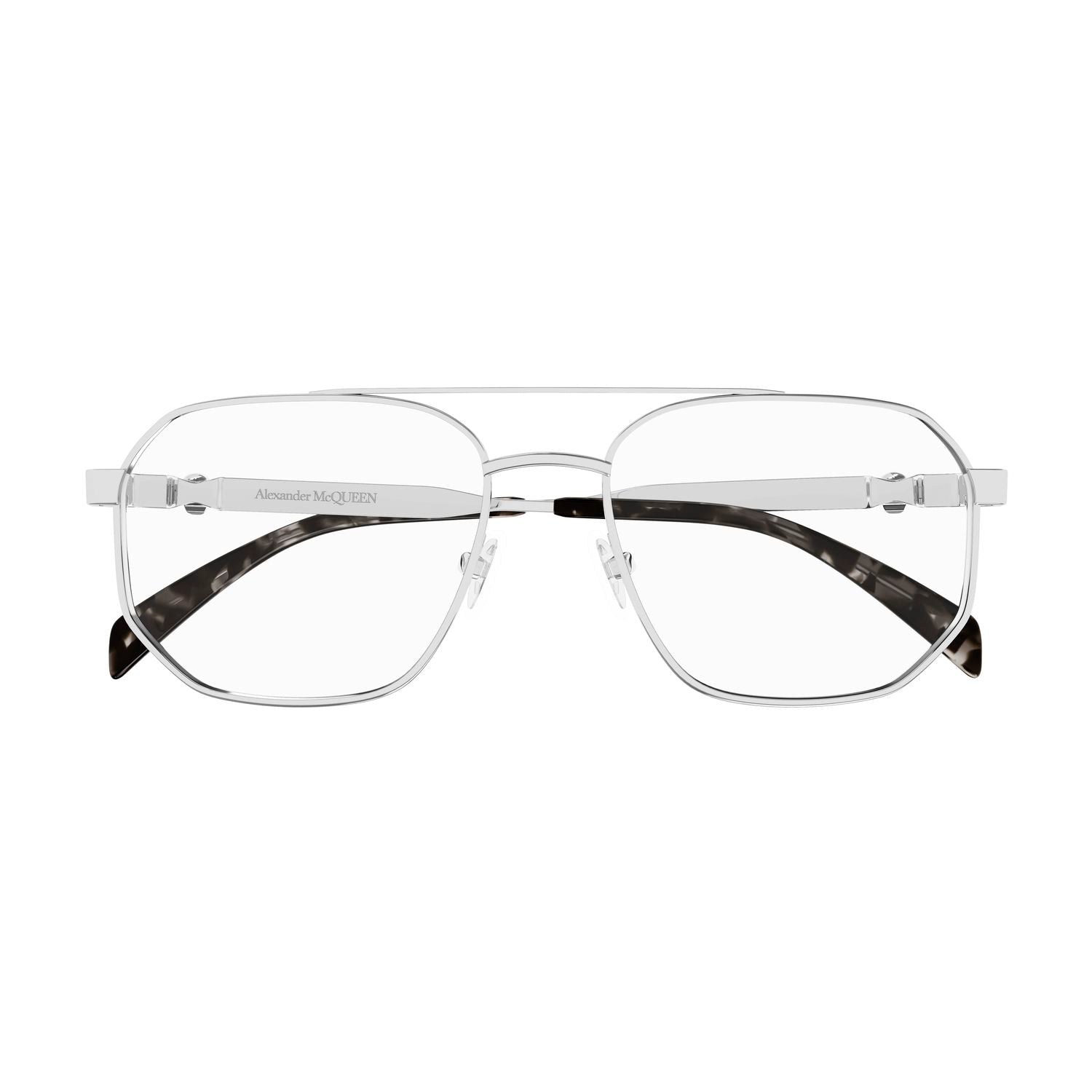 AM0459O Silver metal Optical Frames - Shiny Silver