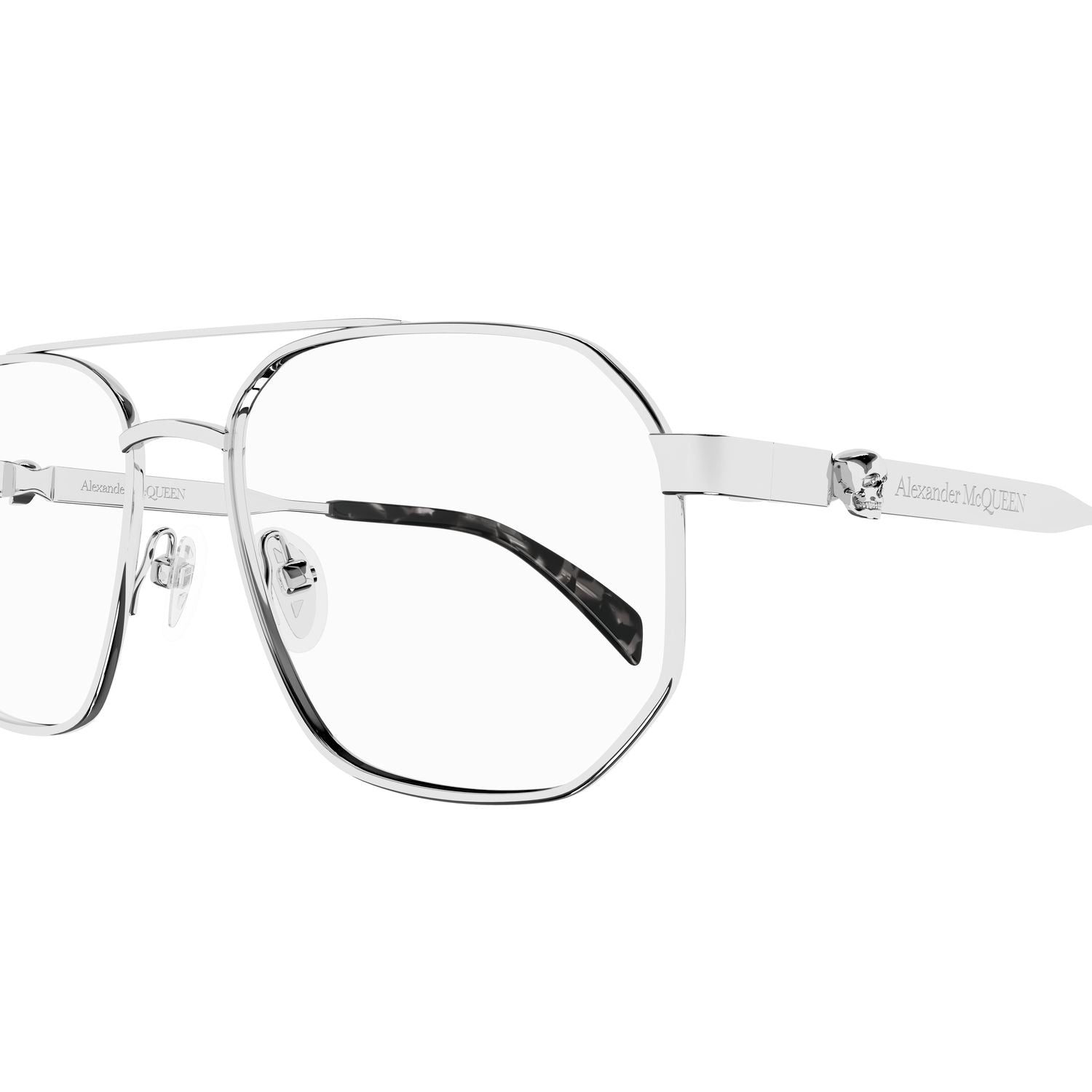 AM0459O Silver metal Optical Frames - Shiny Silver