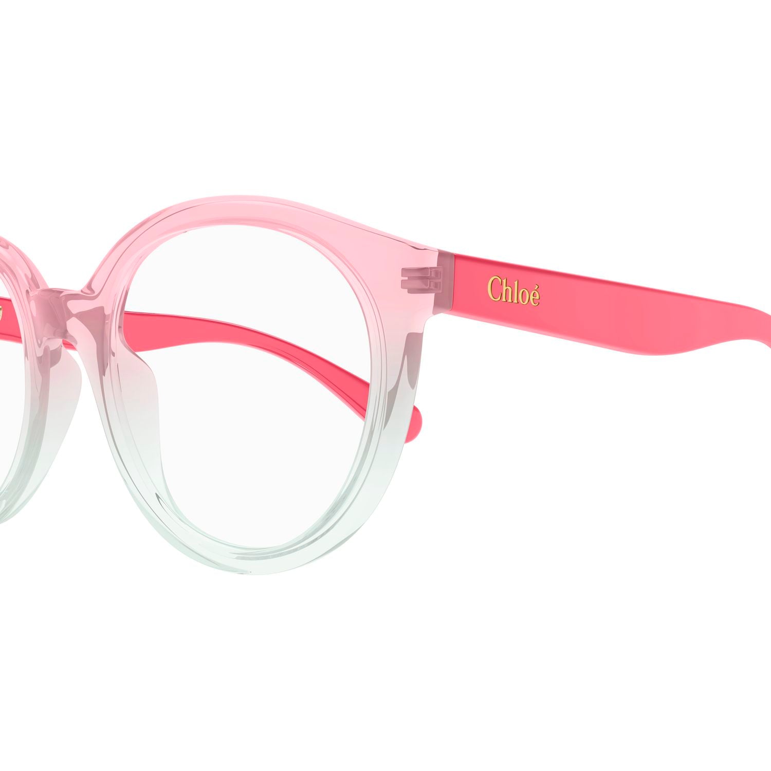 CC0022O Pink recycled acetate Optical Frames - Shiny Transparent Pink
