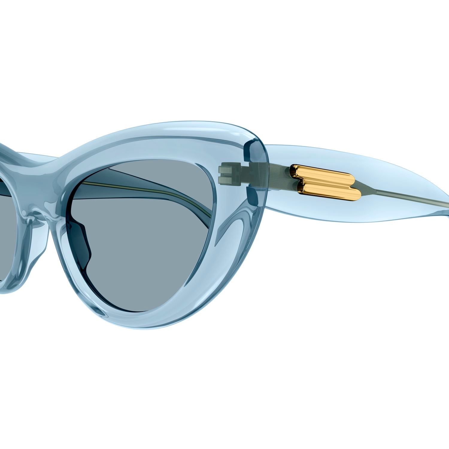 BV1282S Light-Blue recycled acetate Sunglasses - Shiny Transparent Light-Blue