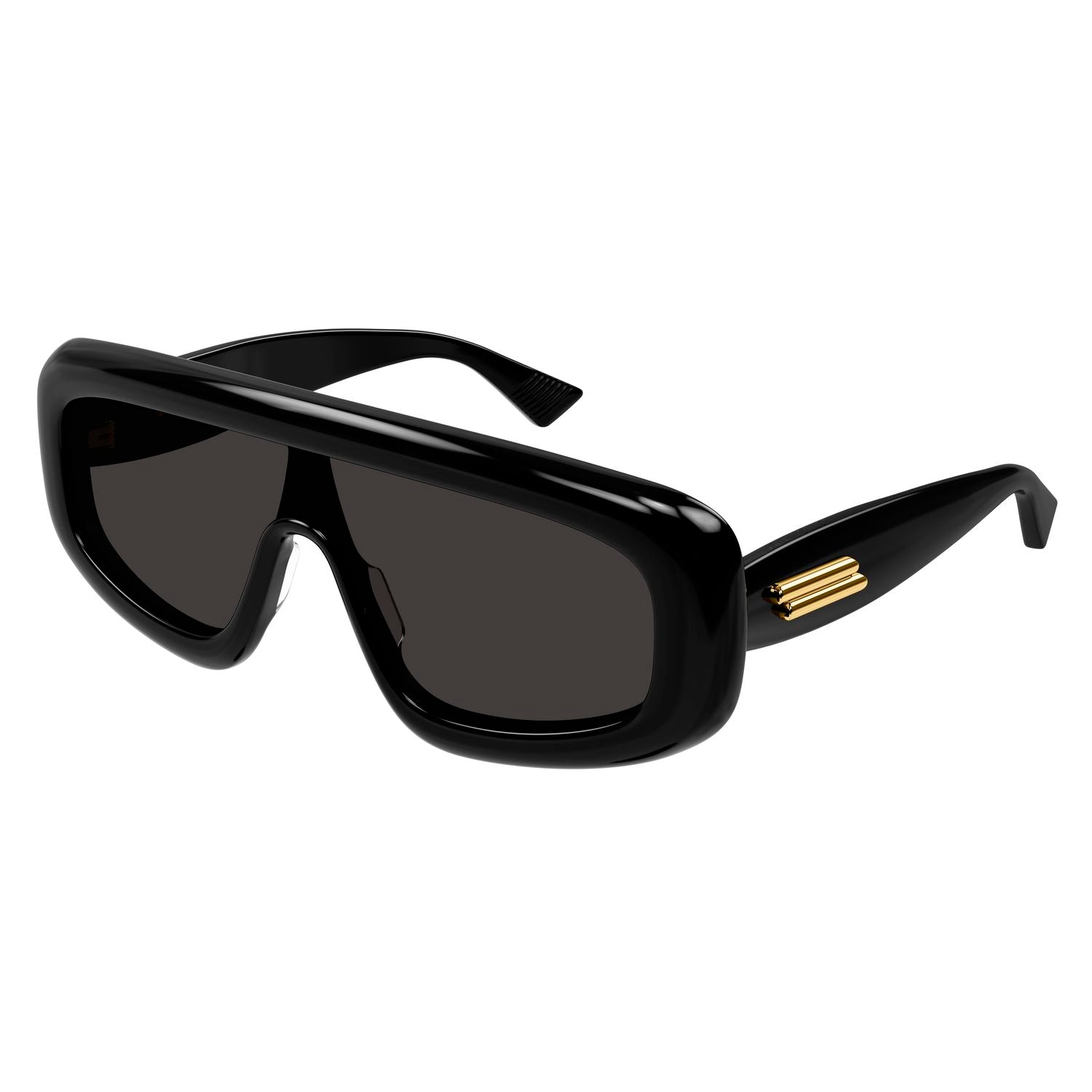 BV1281S Black recycled acetate Sunglasses - Shiny Black