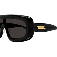 BV1281S Black recycled acetate Sunglasses - Shiny Black