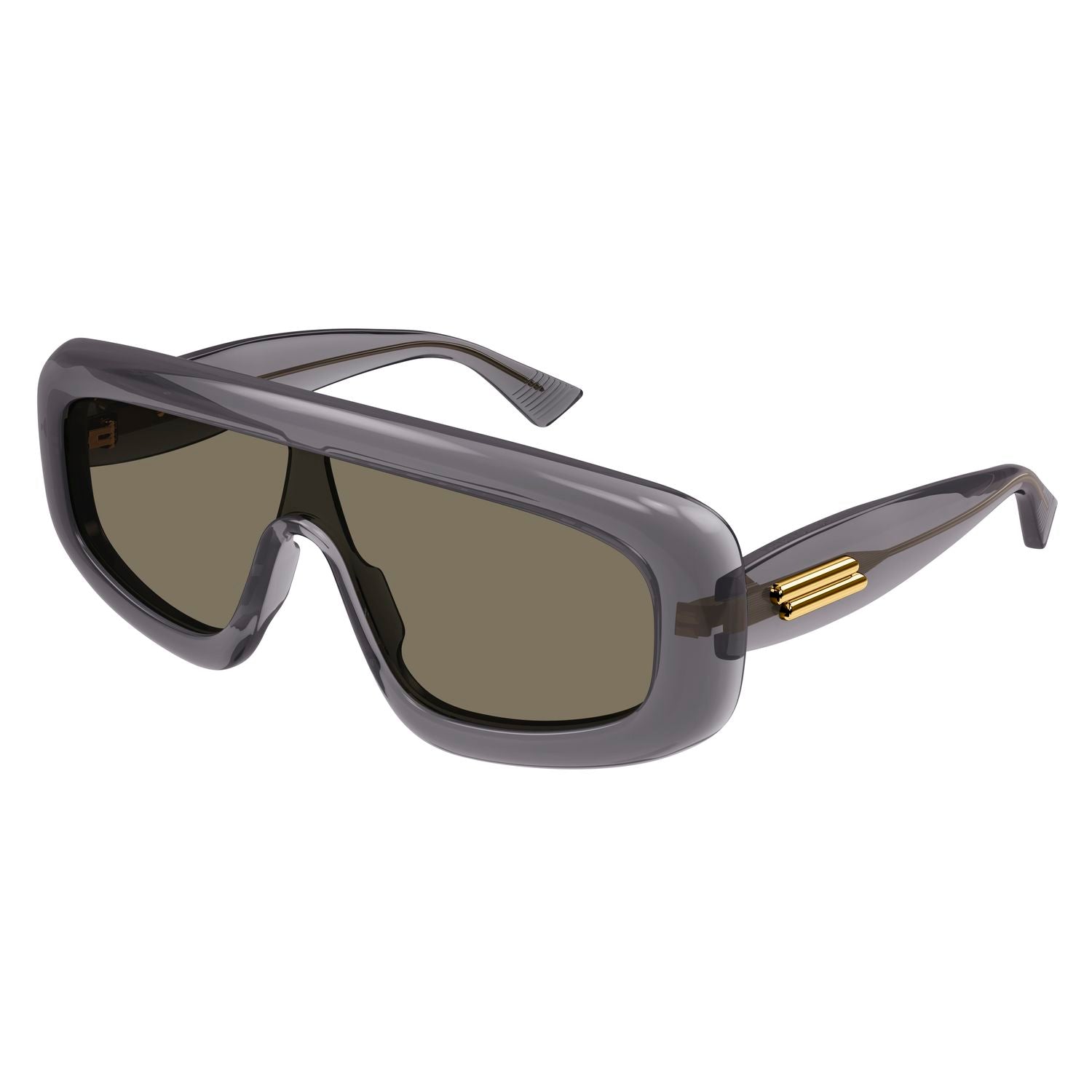 BV1281S Grey recycled acetate Sunglasses - Shiny Transparent Grey