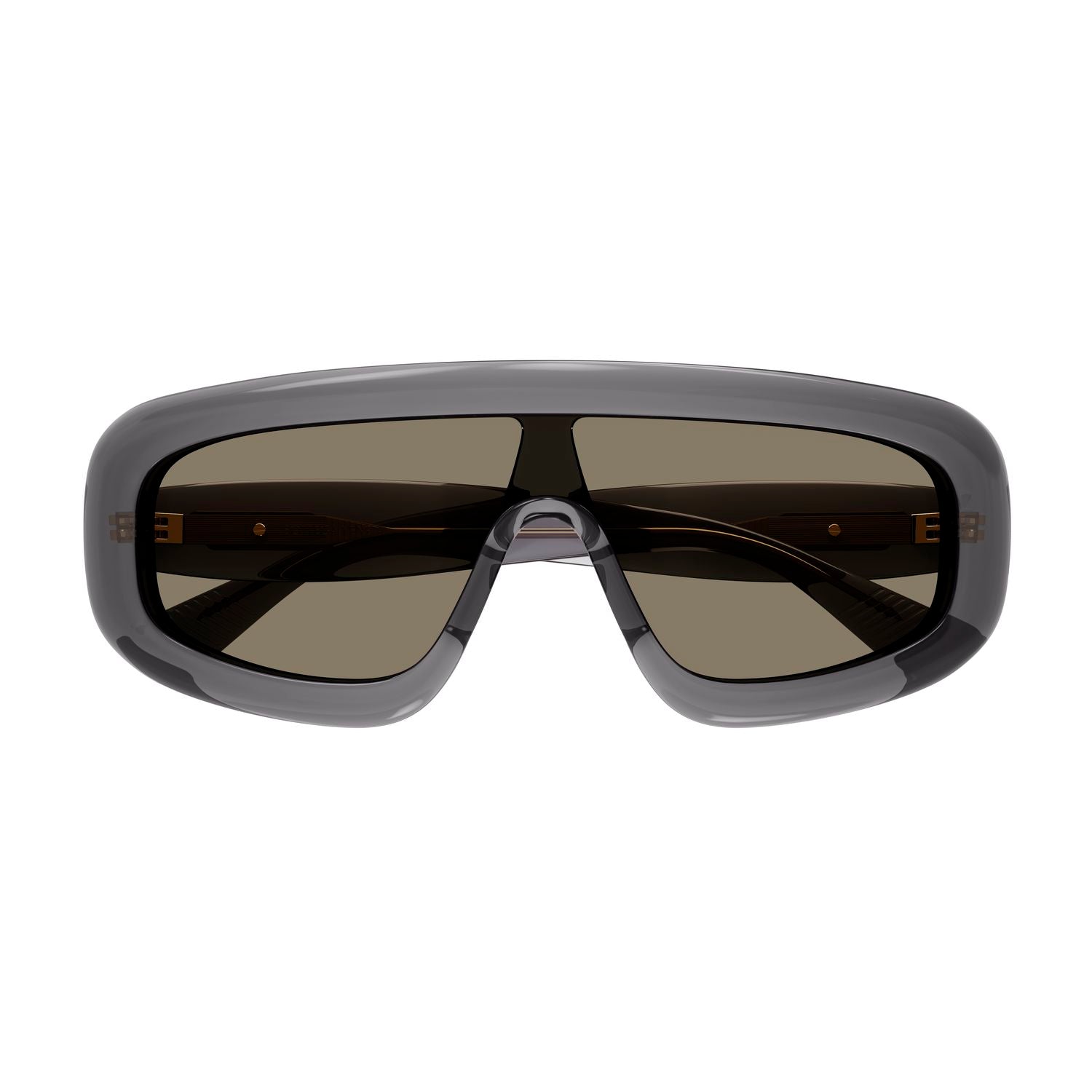 BV1281S Grey recycled acetate Sunglasses - Shiny Transparent Grey