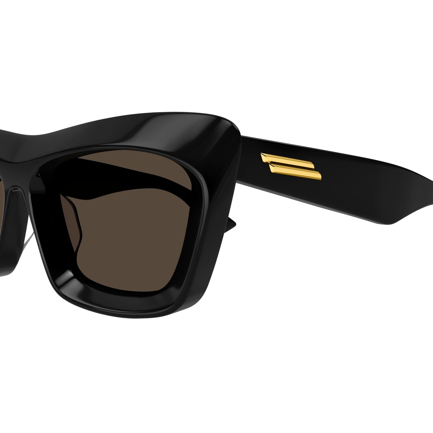 BV1283S Black recycled acetate Sunglasses - Shiny Black