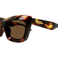 BV1283S Havana recycled acetate Sunglasses - Shiny Havana