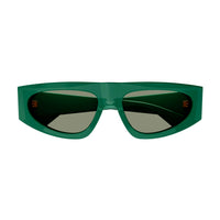 BV1277S Green recycled acetate Sunglasses - Shiny Transparent Green